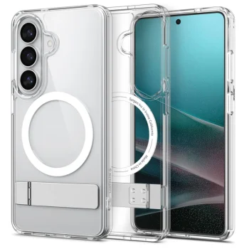 Spigen Ultra Hybrid MagSafe Case for Samsung Galaxy S26, Clear and White