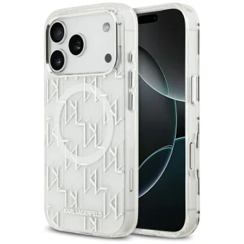 Karl Lagerfeld IML KL Monogram MagSafe Case for iPhone 17 Pro, White