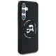 Karl Lagerfeld Silicone Double Heads And Circle MagSafe Case for Samsung Galaxy S25, Black