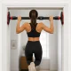 Adjustable Doorway Pull-Up Bar, 70-100 cm, Black/Red
