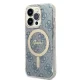 Apple iPhone 14 Pro 6.1\" Guess 4G Print MagSafe Case Cover (GUBPP14LH4EACSB) + Charger, Blue