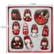Wooden Christmas Tree Ornaments 10 pcs Ruhhy 22943