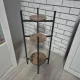 Ruhhy 00025627 3-Tier Standing Plant Stand 81cm Black/Brown