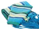 Single Striped Garden Hammock 200x80 cm with Carry Bag