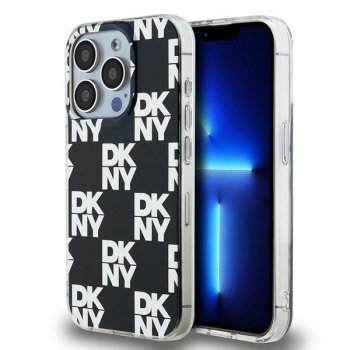 Apple iPhone 15 Pro Max 6.7'' DKNY IML Checkered Mono Pattern Case Cover, Black