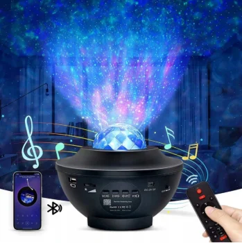 Ikonka LED Star Projector - Night Light with Bluetooth Speaker