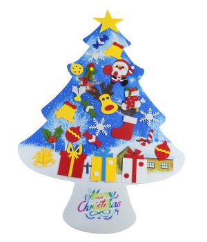 Felt Christmas Tree for Kids, 100 cm, DIY, with 30 Decorations, Multicolor