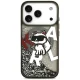 Karl Lagerfeld Liquid Glitter Choupette Logo MagSafe Phone Case Cover iPhone 17 Pro Max - Black