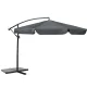 Plonos 488100 Folding Garden Parasol 350 cm with Cover, Grey