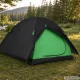 Waterproof 2-Person Camping Tent with Mosquito Net, Black/Green