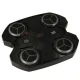Wall-Mounted Boxing Training Target with Bluetooth, LED & USB, Black/Grey
