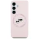 Karl Lagerfeld Silicone Double Heads And Circle MagSafe Case for Samsung Galaxy S25+, Pink