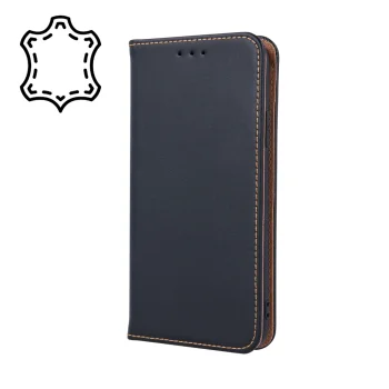 Apple iPhone 17 6.3'' Genuine Leather Wallet Phone Cover, Black