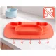 Ricokids Crab Silicone Suction Plate with Lid for Toddlers and Babies