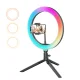 Blitzwolf BW-SL5 LED RGBW Vlogging Ring Photo Video Light Lamp 26cm with Tripod Mount