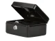 Metal Cash Box for Money and Documents, 15x12x8 cm, Black