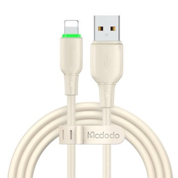 Mcdodo CA-4740 USB to Lightning Cable with LED, 1.2m, Beige