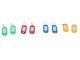 Key Tags with Labels, Set of 100 Pieces