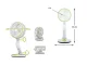 Wireless Foldable Desk Fan with LED Lamp, 5W, Green