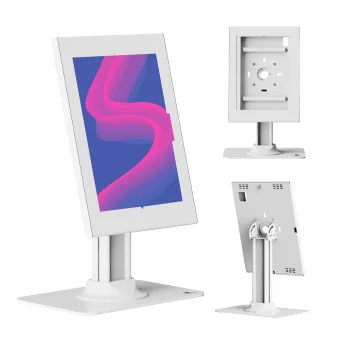 Maclean MC-958 W Tablet Kiosk Stand 12.4"-13", Key Lock, White