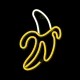 Forever Light FLNE10 LED Neon Banana, White/Yellow