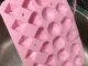 3D Silicone Ice Cube Tray (Hearts, Spheres, Diamonds), 24 Cubes