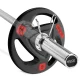 Straight Barbell Bar 4FIZJO 220 cm 50 mm 15 kg with Spring Collars
