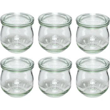 WECK Tulip Glass Preserving Jars 370 ml, Set of 6