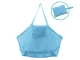 Large Mesh Beach Bag XXL Foldable Tote for Travel and Shopping, Blue