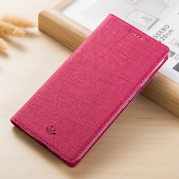 Huawei P Smart Z / Y9 Prime 2019 VILI DMX Cross Texture Leather Wallet Cover Case, Rose