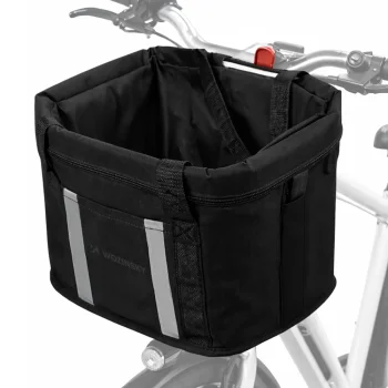 Wozinsky WKR-MK Fabric Handlebar Bike Basket, Large - Black
