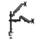 Maclean MC-136 Dual Monitor Desk Mount with Gas Spring, 17\"-32\", 2-10kg, Black
