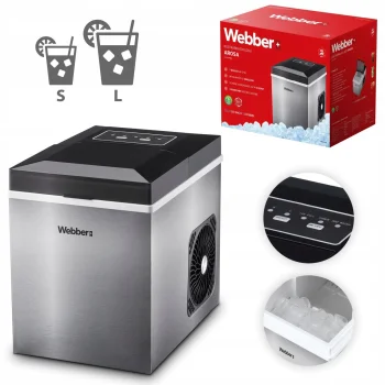 Webber 05IM-003 Ice Maker, 10 kg/day, 165W, INOX