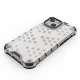 Case for iPhone 13 mini Honeycomb Case Armor Cover with TPU Bumper, Black