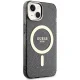 Guess iPhone 14 Plus Case Glitter Gold MagSafe, Black