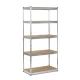 Humberg Heavy-Duty Metal Shelving Unit 183x90x45cm HR-700, silver