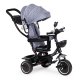 ECOTOYS Tricycle with 360° Rotating Seat and Canopy for Toddlers, Grey