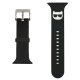 Karl Lagerfeld Apple Watch 42 / 44 / 45 mm Strap Silicone Choupette Heads, Black
