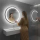 ModernHome Round LED Bathroom Mirror, 60 cm, Anti-Fog