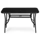 MultiGarden Garden Table 140x80 cm, Tempered Glass, Black