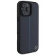 Mercedes iPhone 16 Pro Max Case Blue Line Leather MagSafe, Navy Blue
