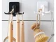 Rotating Kitchen and Bathroom Hanger with 6 Hooks, Black