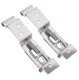 Frameless License Plate Holder, Steel, 2 pcs, Silver