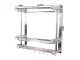 Hanging Bathroom Shelf Organizer with 2 Tiers and Hooks