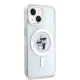 Apple iPhone 15 6.1\'\' Karl Lagerfeld Karl & Choupette Glitter MagSafe Cover Case, Transparent