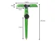 DIVODV Garden Sprinkler on Spike 360° 3-Arm Green