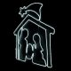 LED Neon Nativity Scene Christmas Light Decoration 85x75 cm, Cool White