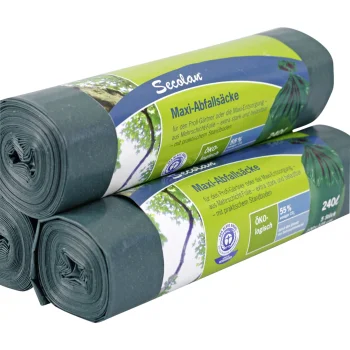 Secolan Maxi Garbage Bags 240 l, 5 pcs, Green/Black