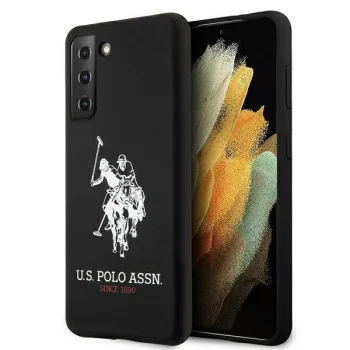 Samsung Galaxy S21+ Plus (SM-G996B) US Polo Silicone Logo Case Cover (USHCS21MSLHRBK), Black