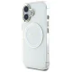 Guess IML Metal Colored Circle MagSafe Case for iPhone 16 White